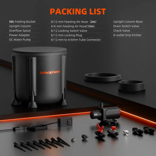 Spider Farmer Automatic Drip Irrigation System Water Pump Hose Spray for Plants