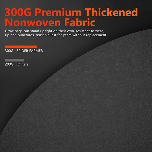 Spider Farmer 5 Gallon / 11 Gallon 5 Pack Grow Bags Garden Aeration Plant Fabric Handle Pots For Indoor Seedling Flower Home