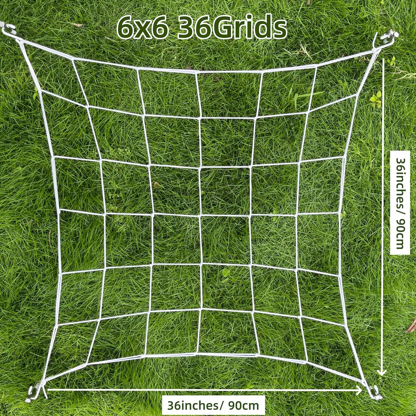 4'' Mesh Trellis Netting for Grow Tents Plant Support Elastic ScrOG/ LST/ HST Net with Hooks Grow Box Kit Low Stress Training