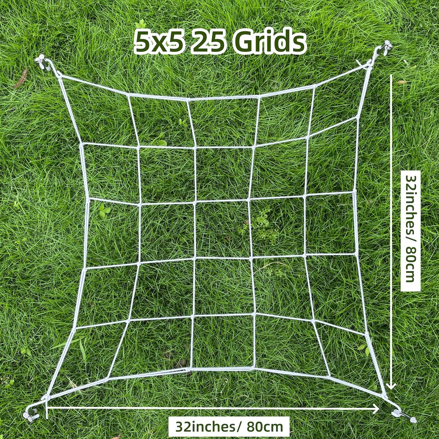 4'' Mesh Trellis Netting for Grow Tents Plant Support Elastic ScrOG/ LST/ HST Net with Hooks Grow Box Kit Low Stress Training
