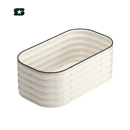 Modular Corrugated Stainless Steel Durable Powder Coated Modern Raised Garden Bed Flower Pot Outdoor Planter Eco-friendly Home