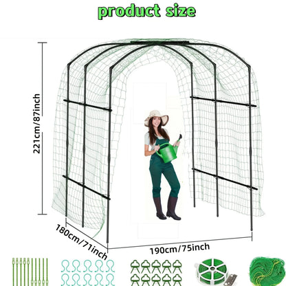 Tall Garden Arch Trellis for Climbing Plants, 87in Tall  Plant Support Trellis Archway for Climbing Vine Vegetable/Fruit