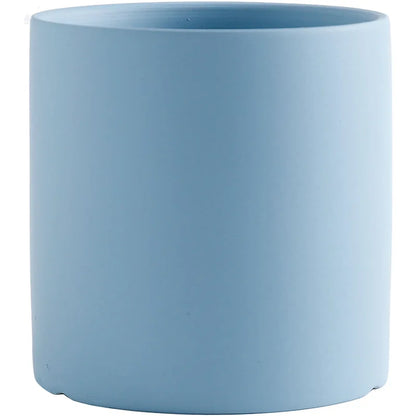 1pc New Style Pure Color Ceramic Flower Pot Home Decoration Succulent Ceramic Plants Pot Plants Holder Not Include Tray