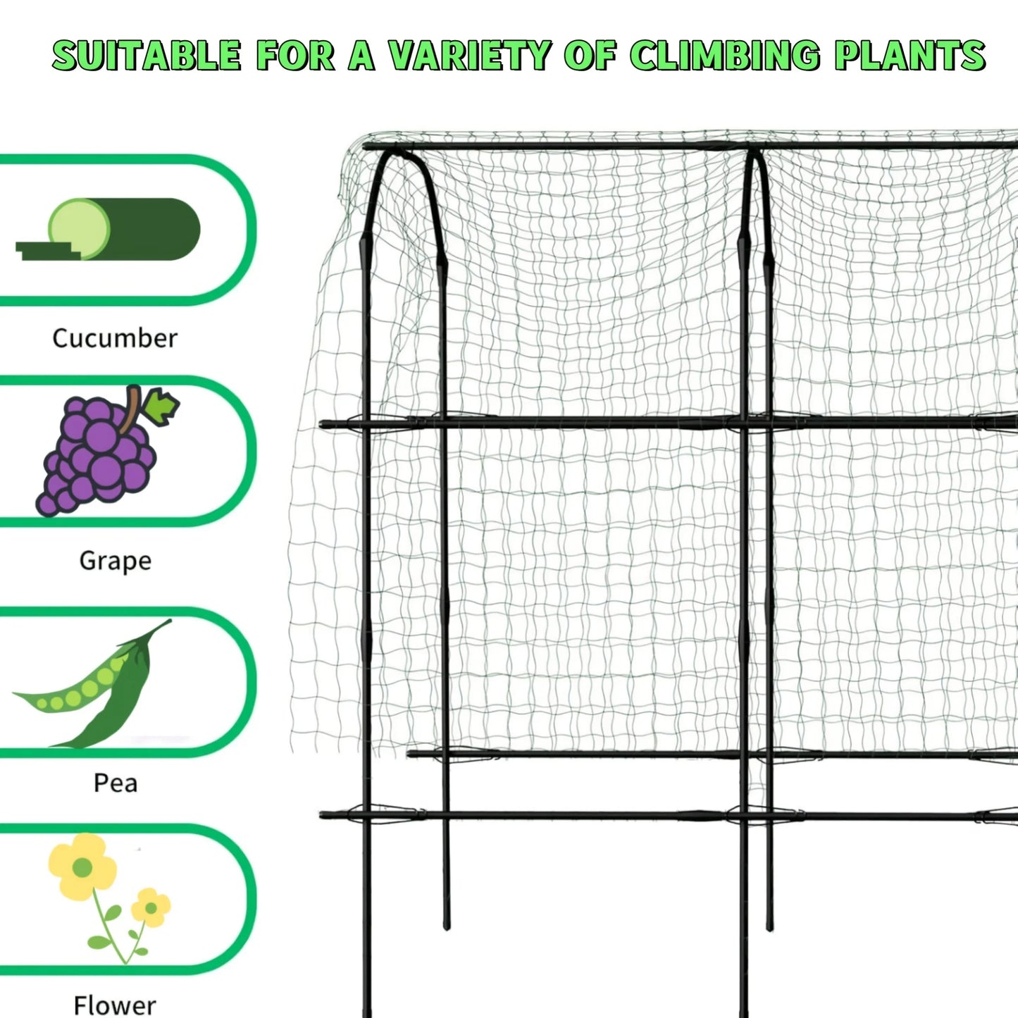 Tall Garden Arch Trellis for Climbing Plants, 87in Tall  Plant Support Trellis Archway for Climbing Vine Vegetable/Fruit