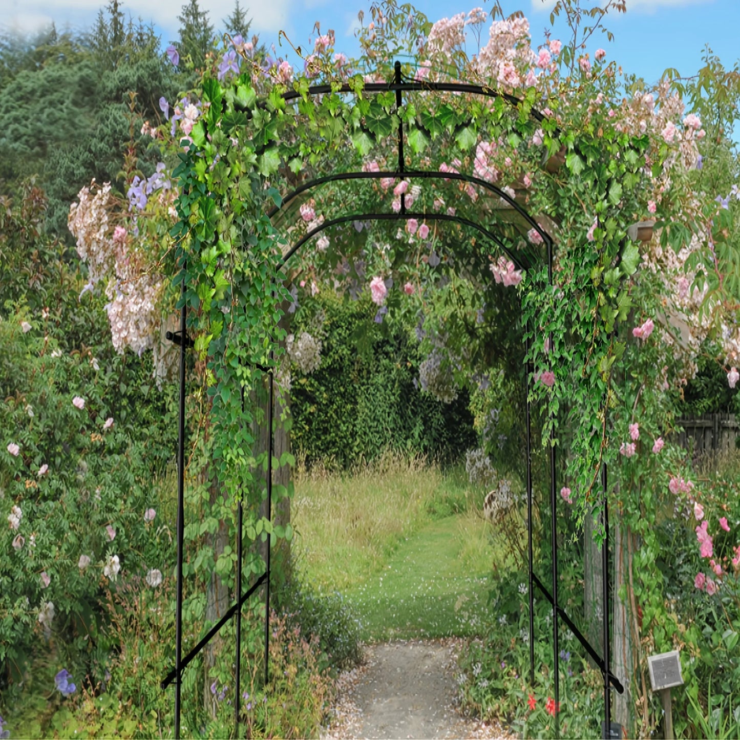 Tall Garden Arch Trellis for Climbing Plants, 87in Tall  Plant Support Trellis Archway for Climbing Vine Vegetable/Fruit
