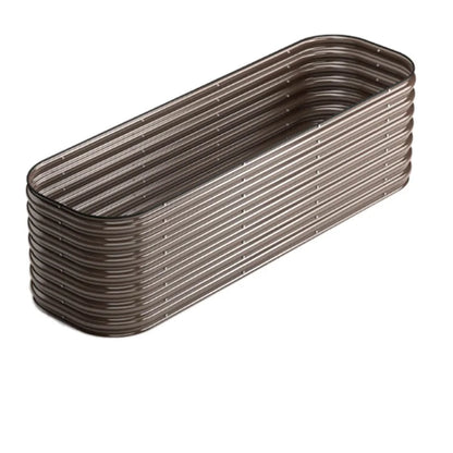 Modular Corrugated Stainless Steel Durable Powder Coated Modern Raised Garden Bed Flower Pot Outdoor Planter Eco-friendly Home