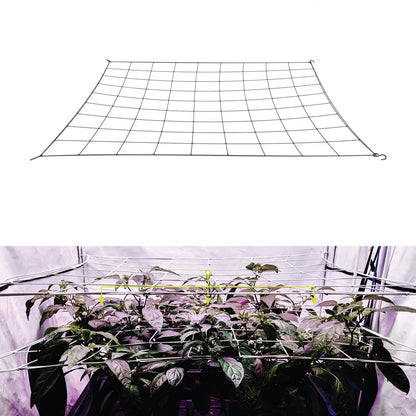 4'' Mesh Trellis Netting  for Grow Tents Plant Support Elastic ScrOG/ LST/ HST Net with Hooks Grow Box Kit Low Stress Training
