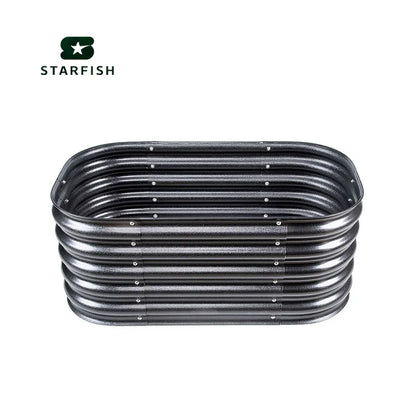 Modular Corrugated Stainless Steel Durable Powder Coated Modern Raised Garden Bed Flower Pot Outdoor Planter Eco-friendly Home