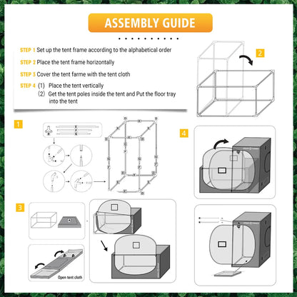 Spider Farmer SF150X150X200CM Grow Tent Reflective Mylar 1680D Oxford Cloth for Plants Indoor Home Box Hydroponics