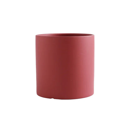 1pc New Style Pure Color Ceramic Flower Pot Home Decoration Succulent Ceramic Plants Pot Plants Holder Not Include Tray