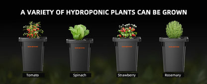 Spider Farmer 7-Gallon DWC Hydroponic System Grow Kits + Air Pump with 4 Buckets