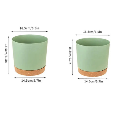 Plant Pot Large Plastic Flowerpot with Drainage Indoor Plants Bonsai Balcony Potted with Tray Garden Home Decoration