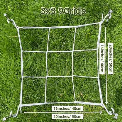 4'' Mesh Trellis Netting  for Grow Tents Plant Support Elastic ScrOG/ LST/ HST Net with Hooks Grow Box Kit Low Stress Training