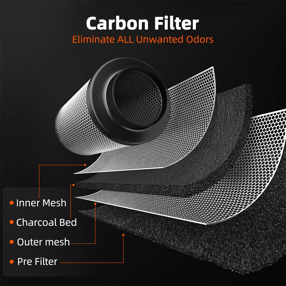 Spider Farmer SF4000 LED Grow Light Kit 4X4FT Grow Tent Kit Carbon Filter System