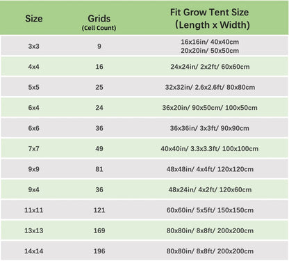4'' Mesh Trellis Netting  for Grow Tents Plant Support Elastic ScrOG/ LST/ HST Net with Hooks Grow Box Kit Low Stress Training