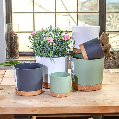Plant Pot Large Plastic Flowerpot with Drainage Indoor Plants Bonsai Balcony Potted with Tray Garden Home Decoration