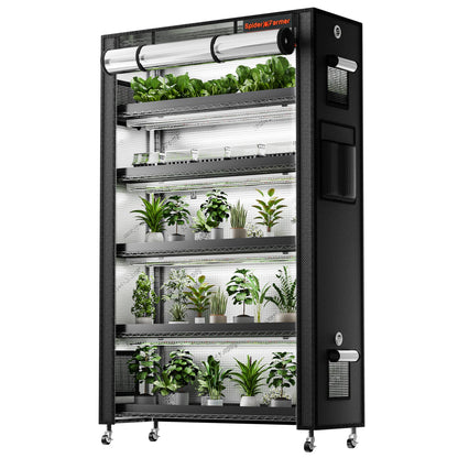 Spider Farmer 2025 New  Plantstand230 Growshelves LED Grow Light 6-Layer W/Metal Plant Stand Trays for Indoor Veg Flower Plants