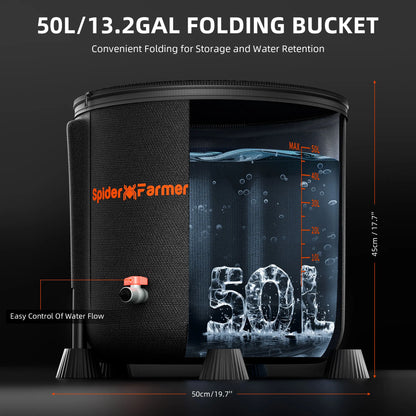 Spider Farmer 2 Pack Self-Watering Fabric Pot Base with 50L Water Storage Tank