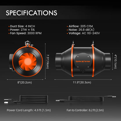 Spider Farmer SF1000 LED Grow Light+70x70x160CM Grow Tent Kits with Intelligent Carbon Filter For Indoor Plants Hydroponics