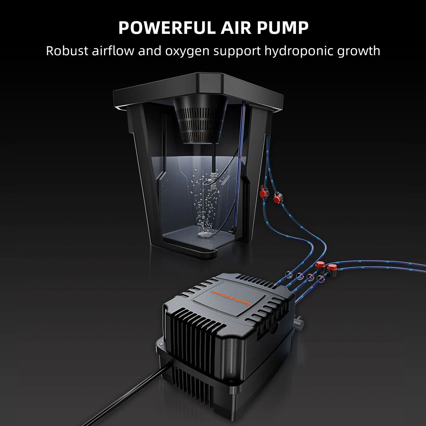 Spider Farmer 7-Gallon DWC Hydroponic System Grow Kits + Air Pump with 4 Buckets