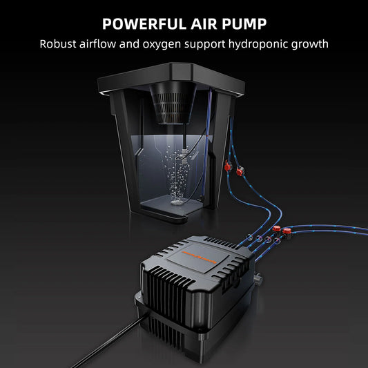 Spider Farmer 7-Gallon DWC Hydroponic System Grow Kits + Air Pump with 4 Buckets
