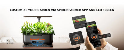 Spider Farmer 2025 New Smart G12 Hydroponics Growing System for Indoor Seedling Veg Bloom Flower Plants Hydroponics