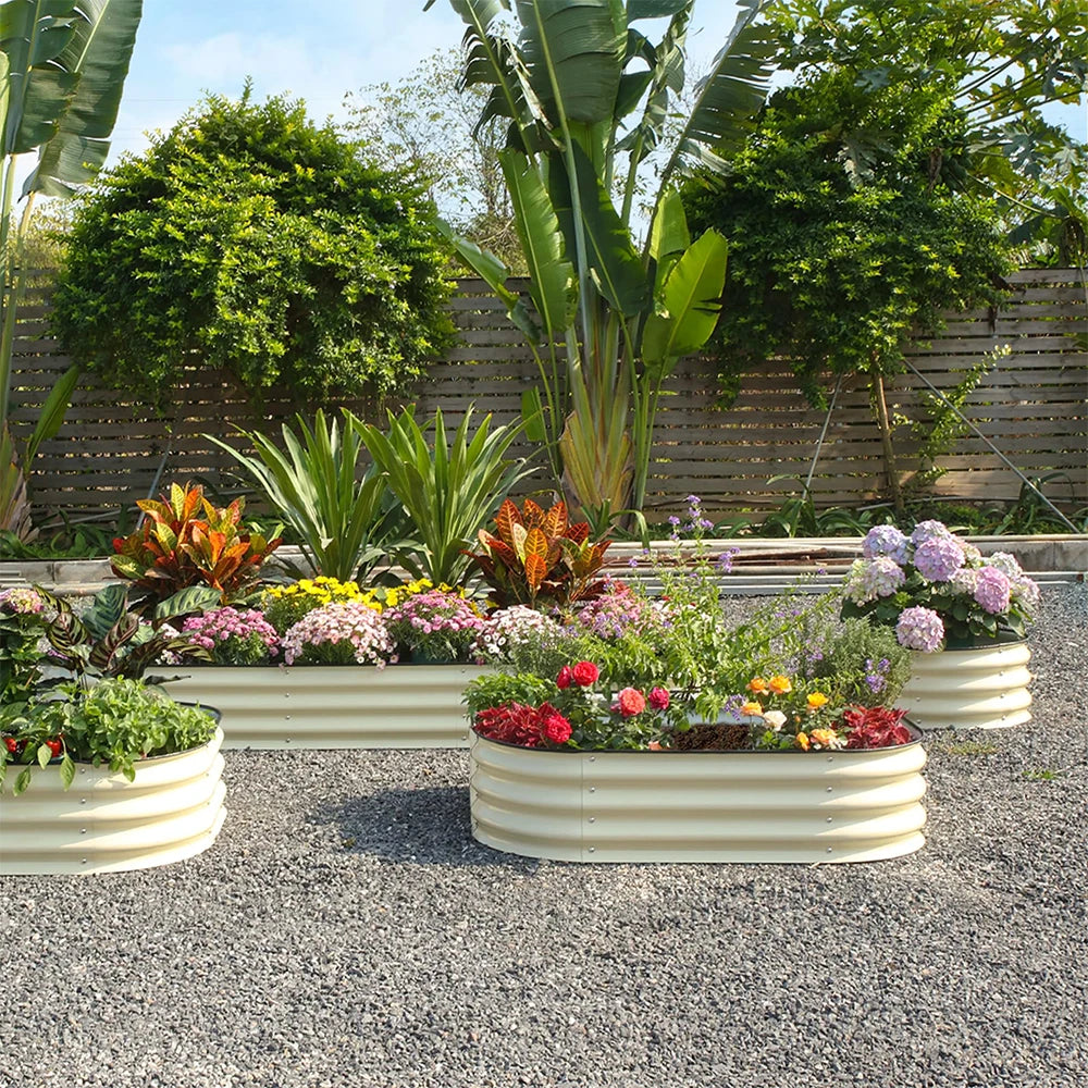 Metal Raised Garden Bed Durable Galvanized Cold Rolled Steel Planter Box  for Planting Outdoor Plants Vegetables