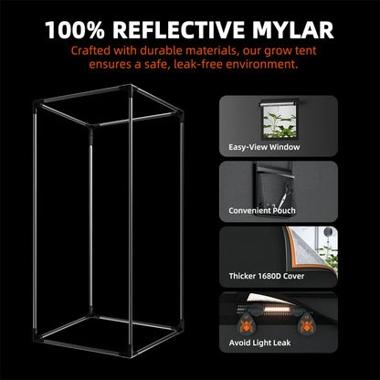 Spider Farmer SF4000 LED Grow Light Kit 4X4FT Grow Tent Kit Carbon Filter System
