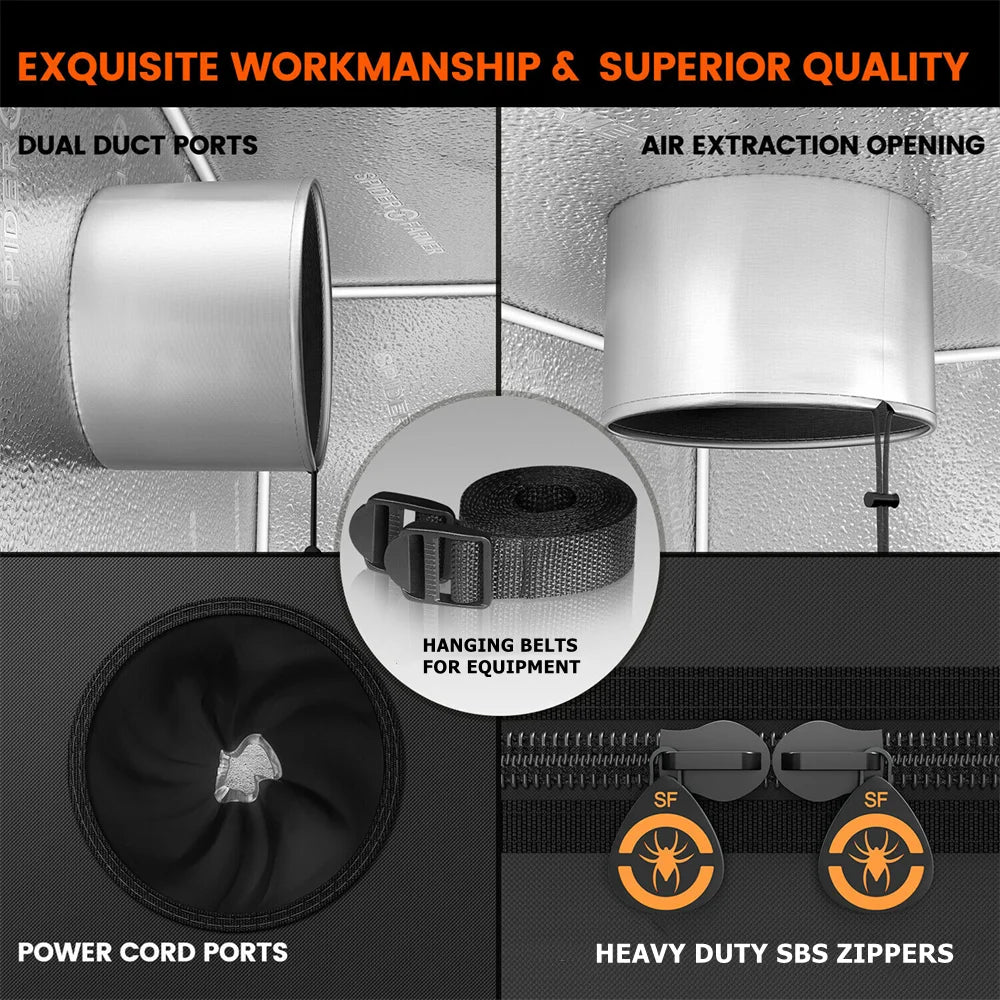 Spider Farmer SF1000 LED Grow Light+70x70x160CM Grow Tent Kits with Intelligent Carbon Filter For Indoor Plants Hydroponics