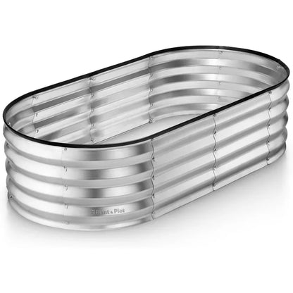 Galvanized Raised Garden Beds Outdoor // 4×2×1 ft Planter Raised Beds for Gardening, Vegetables, Flowers // Large Metal Gard