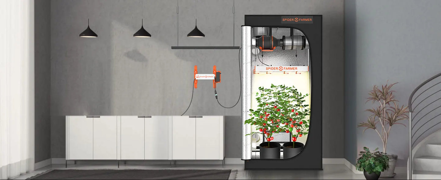 Spider Farmer G3000 LED Grow Light+90x90x180CM Grow Tent Kits with Carbon Filter For Indoor Plants Flowers Hydroponics