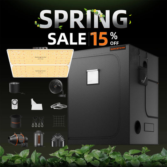 Spider Farmer SF4000 LED Grow Light Kit 4X4FT Grow Tent Kit Carbon Filter System