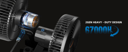 2025 Spider Farmer 6" Grow Tent Clip Fan EC Motor, 10 Speeds Wind Control 10-Level Wide-Angle Oscillation, APP, Waterproof IP54