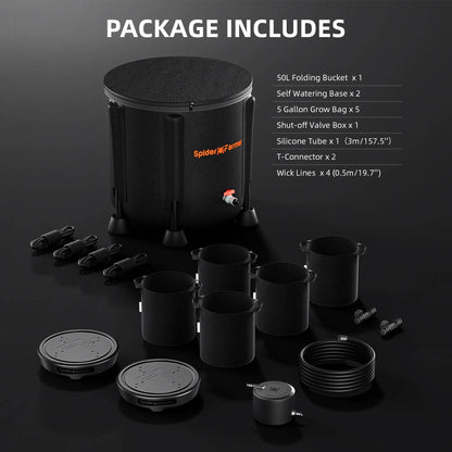 Spider Farmer 2 Pack Self-Watering Fabric Pot Base with 50L Water Storage Tank