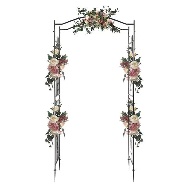 Wrought Iron Bridge Roof Arches Garden Ornaments for Plant Climbing Frame