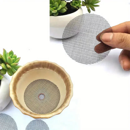 50 Piece Pot Hole Screen Mat, Round Drainage Hole Screen to prevent soil loss, Plant Drainage Screen Gasket, Gardening Supplies