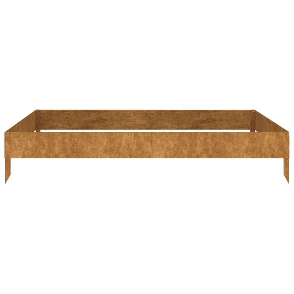 Corten Steel Garden Raised Bed 39.4"x39.4"x7.3" Outdoor Furniture