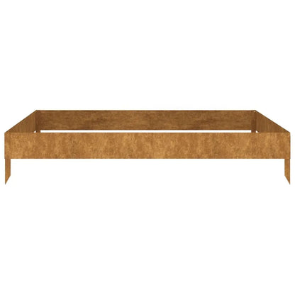 Corten Steel Garden Raised Bed 39.4"x39.4"x7.3" Outdoor Furniture