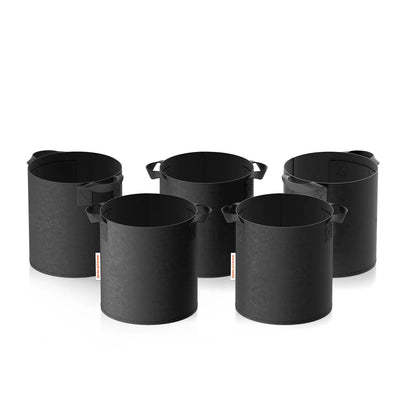 Spider Farmer 5 Gallon / 11 Gallon 5 Pack Grow Bags Garden Aeration Plant Fabric Handle Pots For Indoor Seedling Flower Home