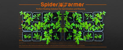 Spider Farmer 20Inch/48Inch Waterproof Seedling Heat Mat Kit Digital Thermostat Combo Set for Indoor Plants Hydroponics