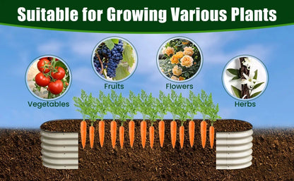 Metal Raised Garden Bed Durable Galvanized Cold Rolled Steel Planter Box  for Planting Outdoor Plants Vegetables