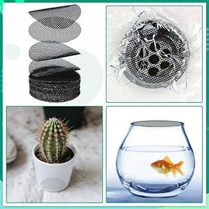 50 Piece Pot Hole Screen Mat, Round Drainage Hole Screen to prevent soil loss, Plant Drainage Screen Gasket, Gardening Supplies