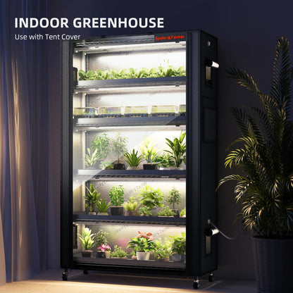 Spider Farmer 2025 New  Plantstand230 Growshelves LED Grow Light 6-Layer W/Metal Plant Stand Trays for Indoor Veg Flower Plants