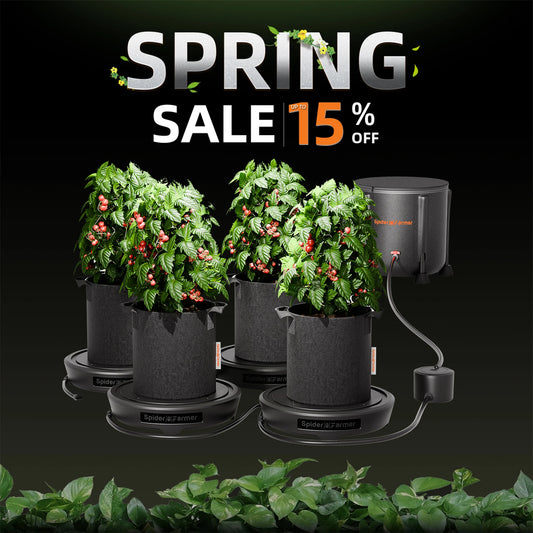 Spider Farmer 4 Pack Self-Watering Fabric Pot Base with 50L Water Storage Tank