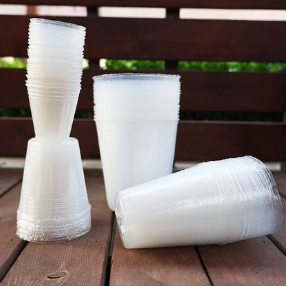 10/50pcs Transparent Nursery Pots with Drainage Hole Seed Starting Pot Flower Plant Container Gardening Planting Nutrition Cups