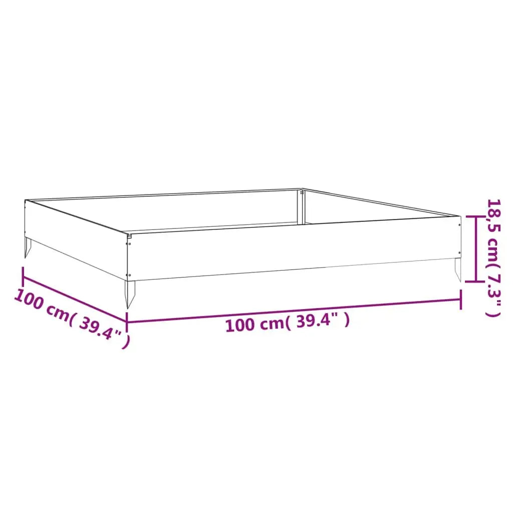 Corten Steel Garden Raised Bed 39.4"x39.4"x7.3" Outdoor Furniture