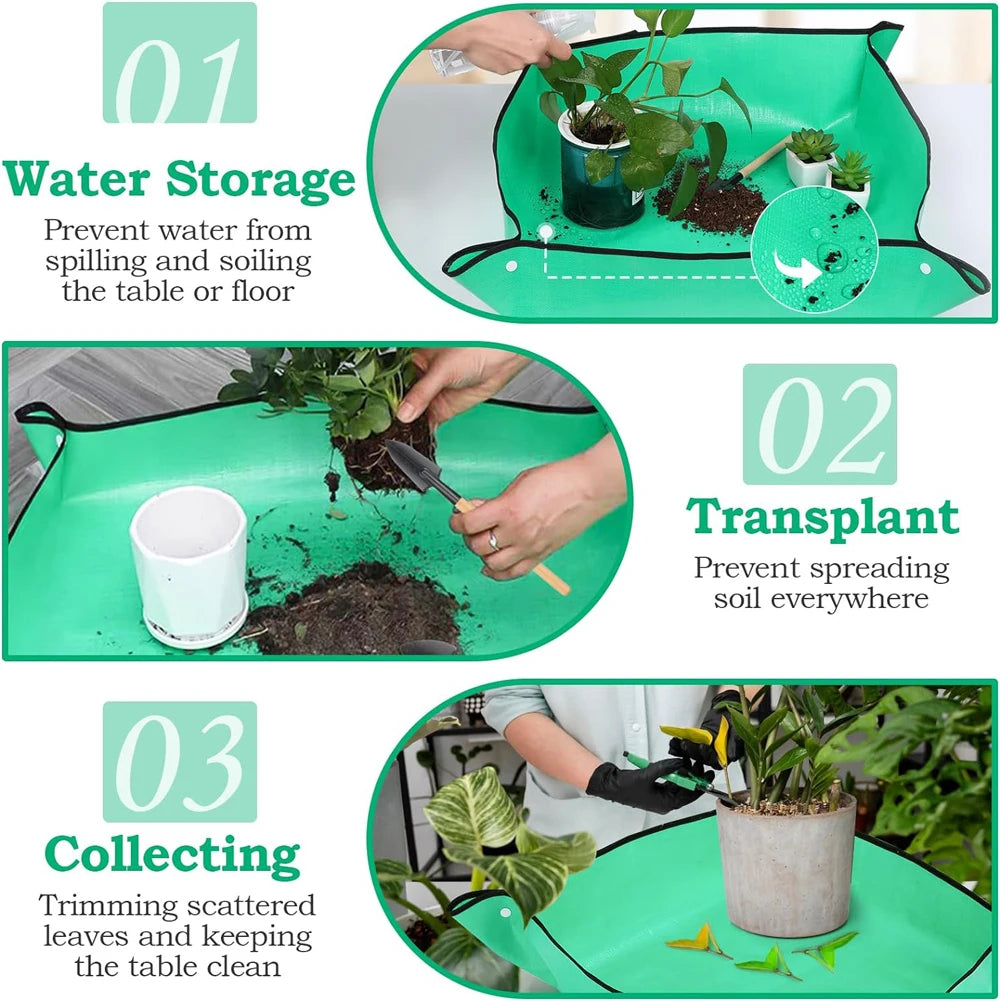 New Planting Mat 50cm-100cm Gardening Potting Pad Foldable Garden Plant Flower Pot Transplanting Waterproof Mats