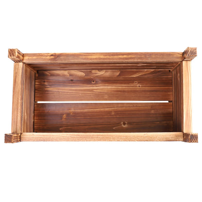 Raised Garden Bed Flower or Vegetable Planter Window Mounted Plant Box for Garden, Yard Wood Box for Planting