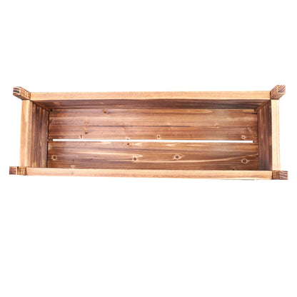 Raised Garden Bed Flower or Vegetable Planter Window Mounted Plant Box for Garden, Yard Wood Box for Planting