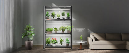 Spider Farmer SF600 Growshelves LED Grow Light 3-Layer W/Metal Plant Stand Trays for Indoor Veg Flower Plants Hydroponics